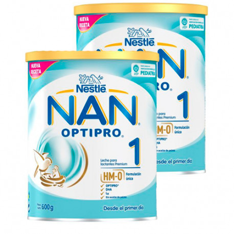 Nestle Nan Optipro 1 Leche Crecimiento Pack 2x600gr - Oferfarma