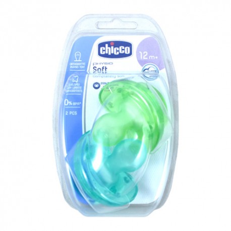 Chicco Chupete Soft Silicona 16-36m 2 Unidades