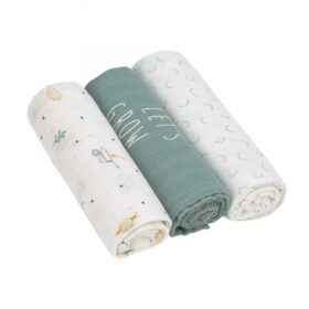 PACK 3 MUSELINAS GARDEN EXPLORER LÄSSIG BLUE olmitos