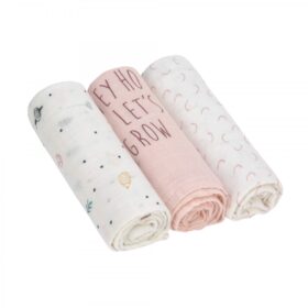 PACK 3 MUSELINAS GARDEN EXPLORER LÄSSIG PINK OLMITOS