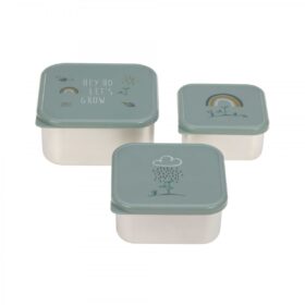 SNACKBOX 3PCS. ACERO INOXIDABLE LÄSSIG LLUVIA