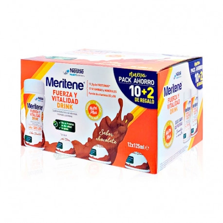 Meritene Drink Chocolate Pack 12x125ml - Oferfarma
