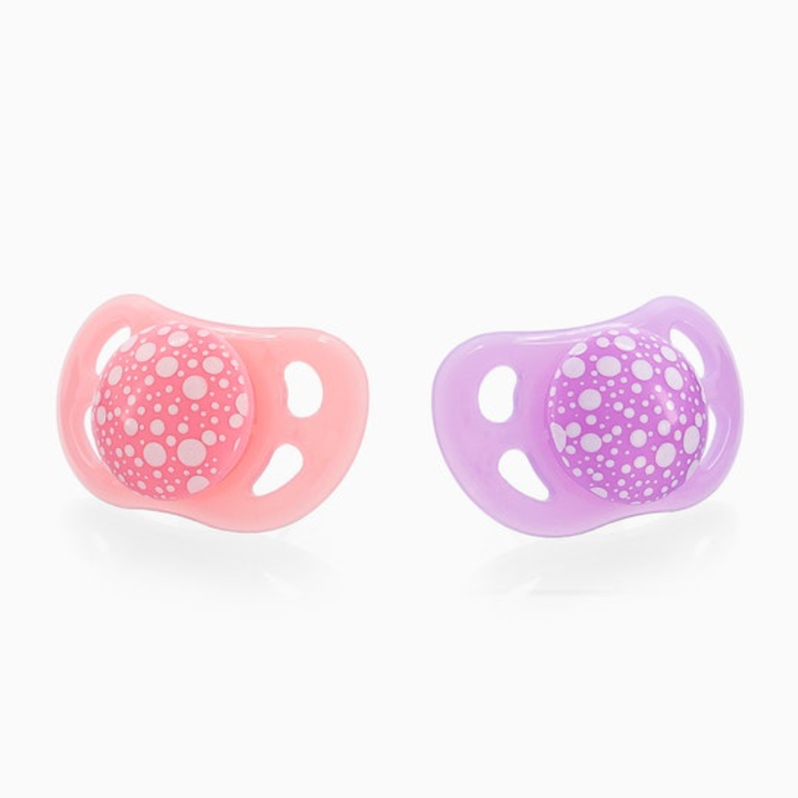 TWISTSHAKE 2X CHUPETE PASTEL ROSA MORADO 6+M