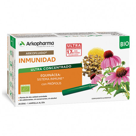 Arkofluido Inmunidad Equinácea BIO + Própolis 20 unidosis