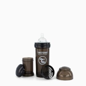 BIBERON ANTI-COLICOS 260 ML NEGRO TWISTSHAKE