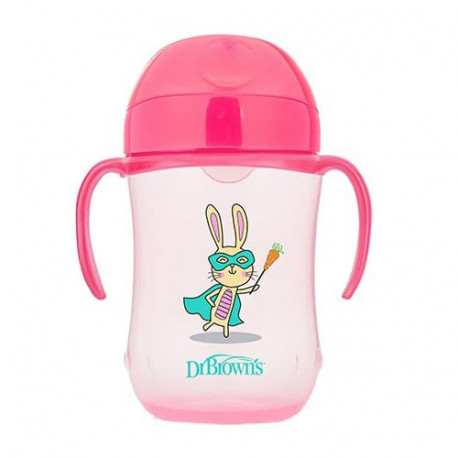 Dr. Brown's Vaso con Pico Suave +9m 270ml Rosa