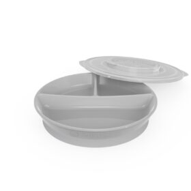 PLATO DIVIDIDO TWISTSHAKE 6+M GRIS PASTEL