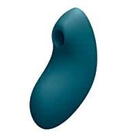 Satisfyer 'Vulva Lover 2', 12 cm, succionador de clítoris, vibrador de ondas de presión, 2 en 1 ondas de presión y vibración, color:azul