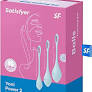 Satisfyer, Bolas vaginales, Yoni Balls 'Yoni Power 2', 22-73 g, 2-3 cm, juego de 3, silicona agradable para la piel, color:azul claro